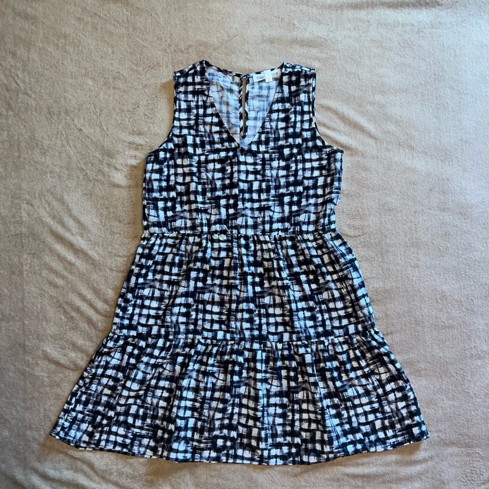 Lola Grace Black and White Sleeveless Dress